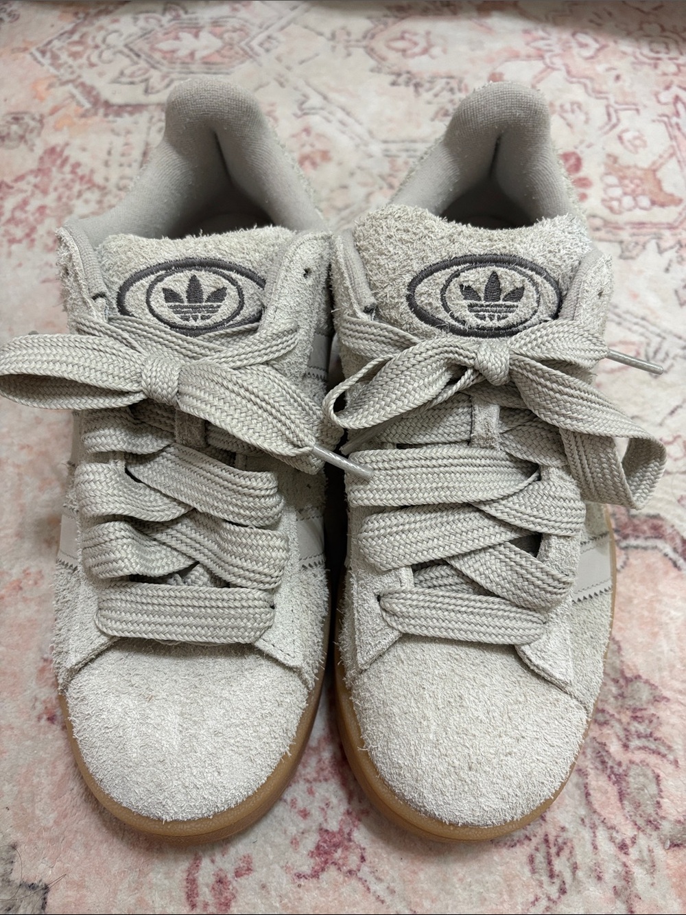 adidas Original Beige Suede Sneakers with Gum Solenoid - Picture 2 of 5